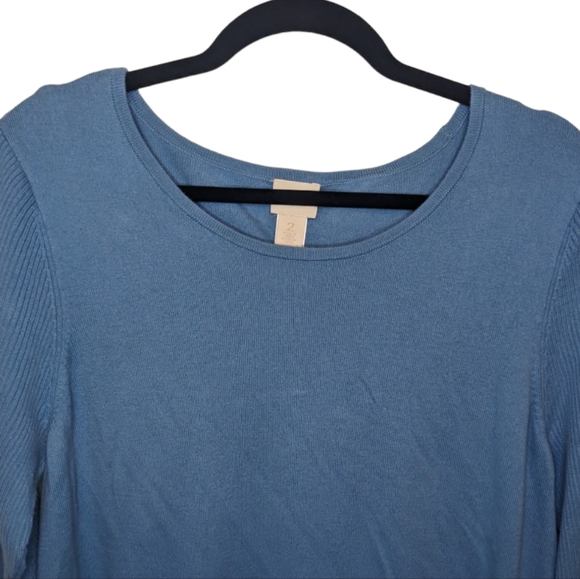 NWOT ✨Chico’s Women's Blue Oversized Cashmere Blend Sweater Size 2X (L)💙 - Picture 5 of 12